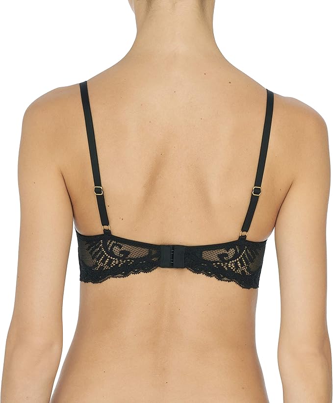 Natori Women's Feathers Lace Contour Plunge Bra Black Size 34C
