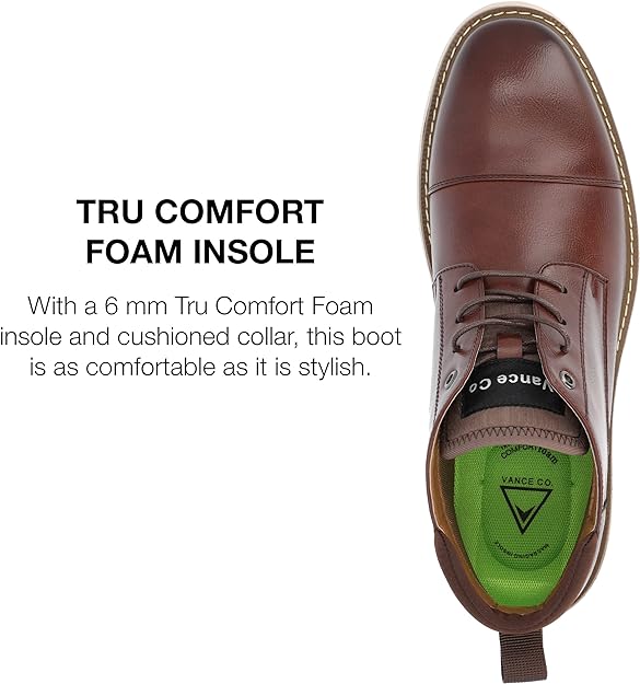 Vance Co. Men's Redford Tru Comfort Foam Chukka Boot Color Brown Size 8.5M