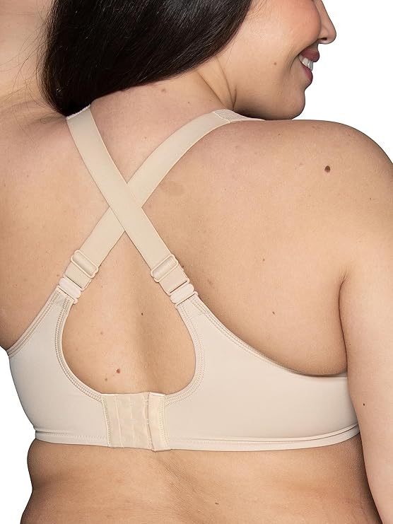 Vanity Fair 2-Ply High Impact Underwire Sport Bra Damask Neutral Size 44D