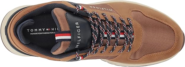 Tommy Hilfiger Men's Lorde Lace-Up Sneakers Color Wheat/Navy Size 11.5M