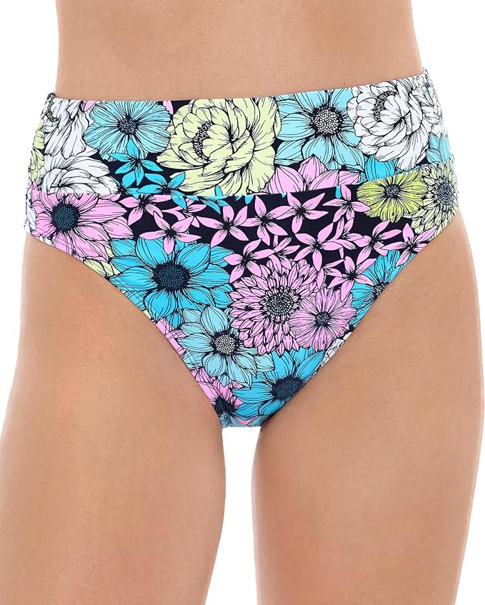 Salt Cove Juniors Blossomed Printed High-Waist Bikini Bottoms Multicolor Size XS
