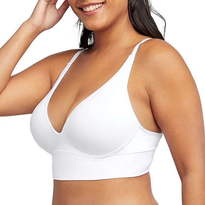 Maidenform M Seamless Lift Bralette Wireless Convertible Bralette White Size XL