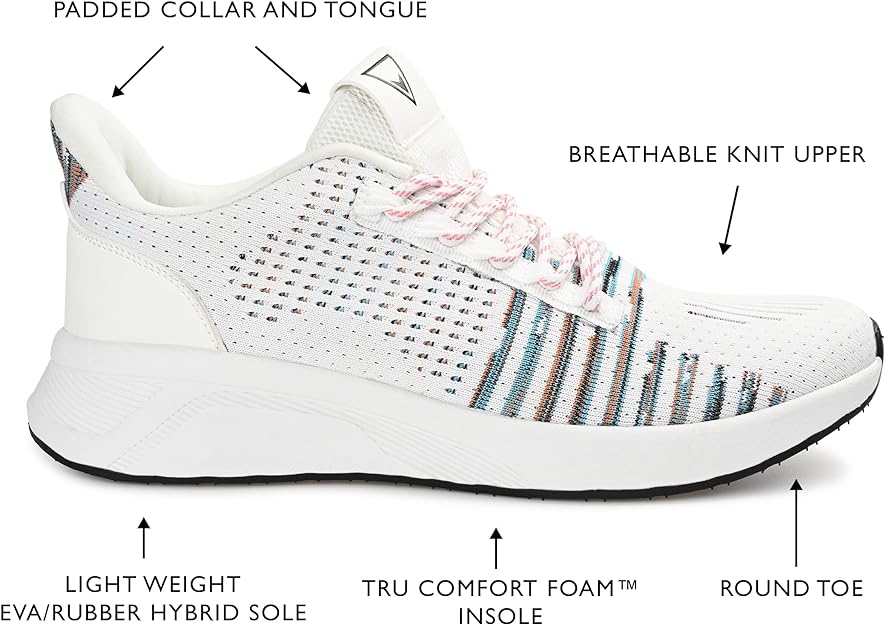 Vance Co. Men's Brewer Knit Athleisure Sneaker Color White Size 12M
