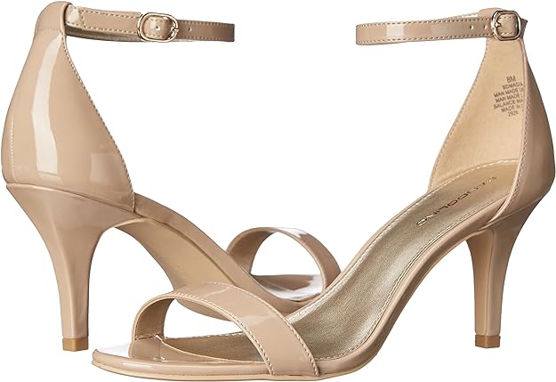 Bandolino Women's Madia Dress Sandals Color Natural Patent Size 6.5M