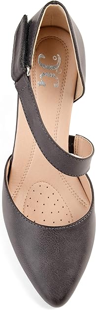 Journee Collection Women's Tillis Cross Strap Pump Color Taupe Size 9M