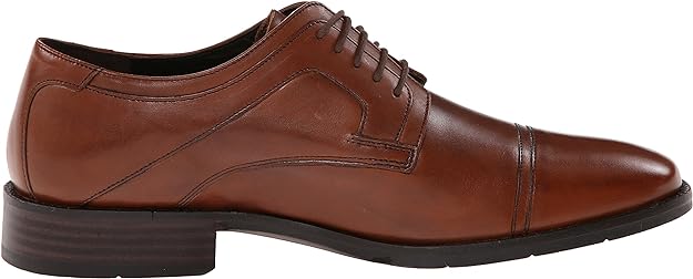 Johnston & Murphy Men's Larsey Oxford Color Tan Italian Calfskin Size 7.5M
