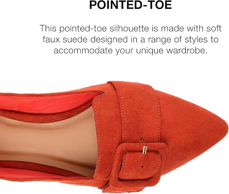 Journee Collection Women's Audrey Dress Loafer Flat Rust Size 7.5