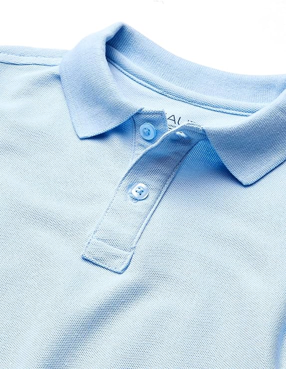 Nautica School Uniform Short Sleeve Polo Shirt Color Lt Blue Size XL (18-20)