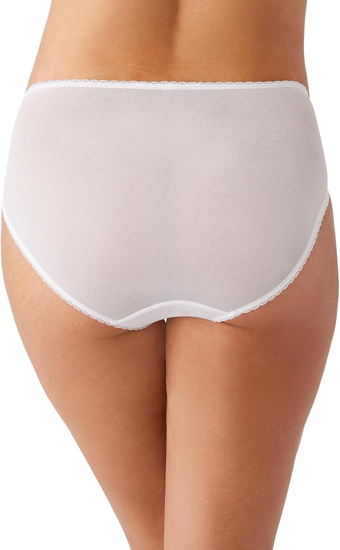 Wacoal Retro Chic High Cut Brief Panty White Size L