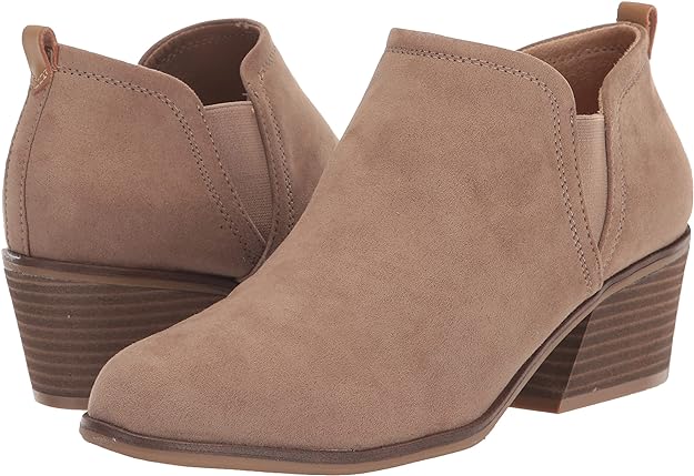Dr. Scholl’s Women's Laurel Ankle Booties Color Wood Brown Microfiber Size 11M