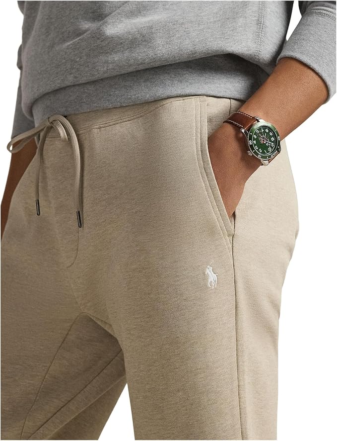 Polo Ralph Lauren Men's Double-Knit Jogger Pants Tuscan Beige Heather Size XL