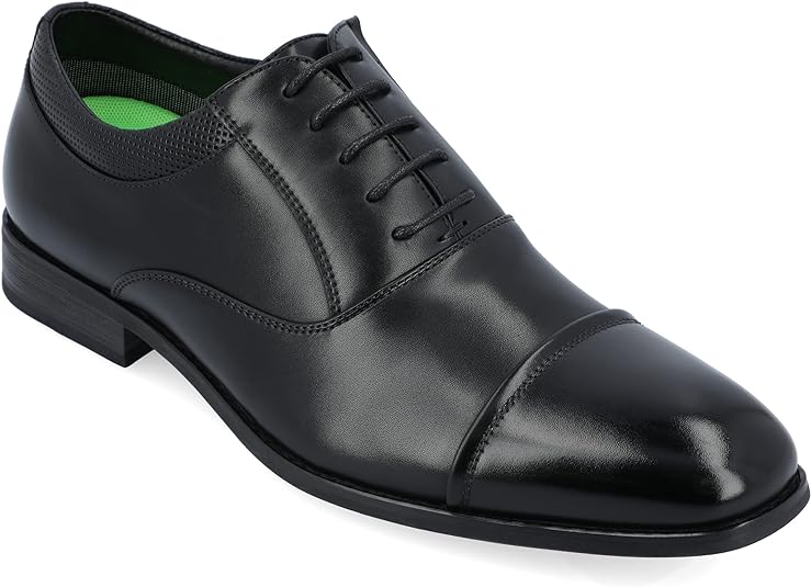 Vance Co. Men's Bradley Tru Comfort Oxford Dress Shoes Color Black Size 11W