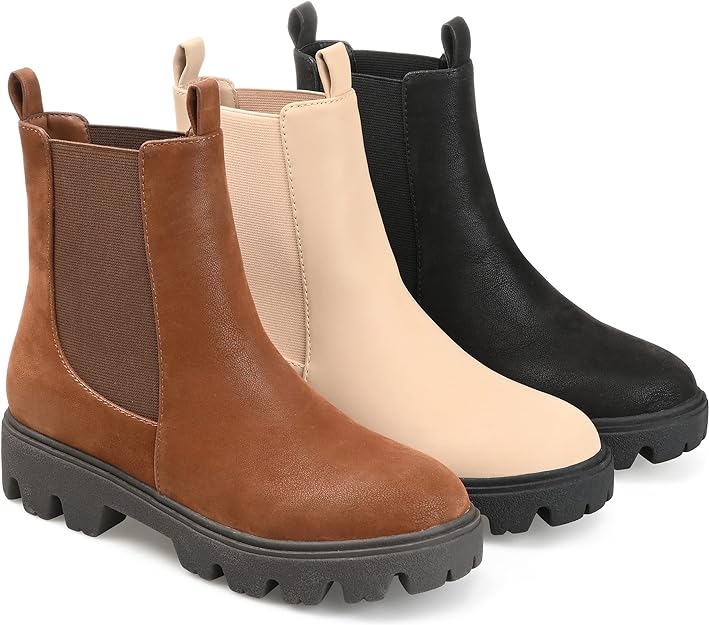 Journee Collection Women's Ivette Chelsea Boots Color Tan Size 8.5M