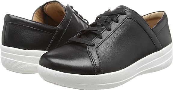 FitFlop Women's F-Sporty II LACE UP Sneakers Color Black Leathe Size 5M