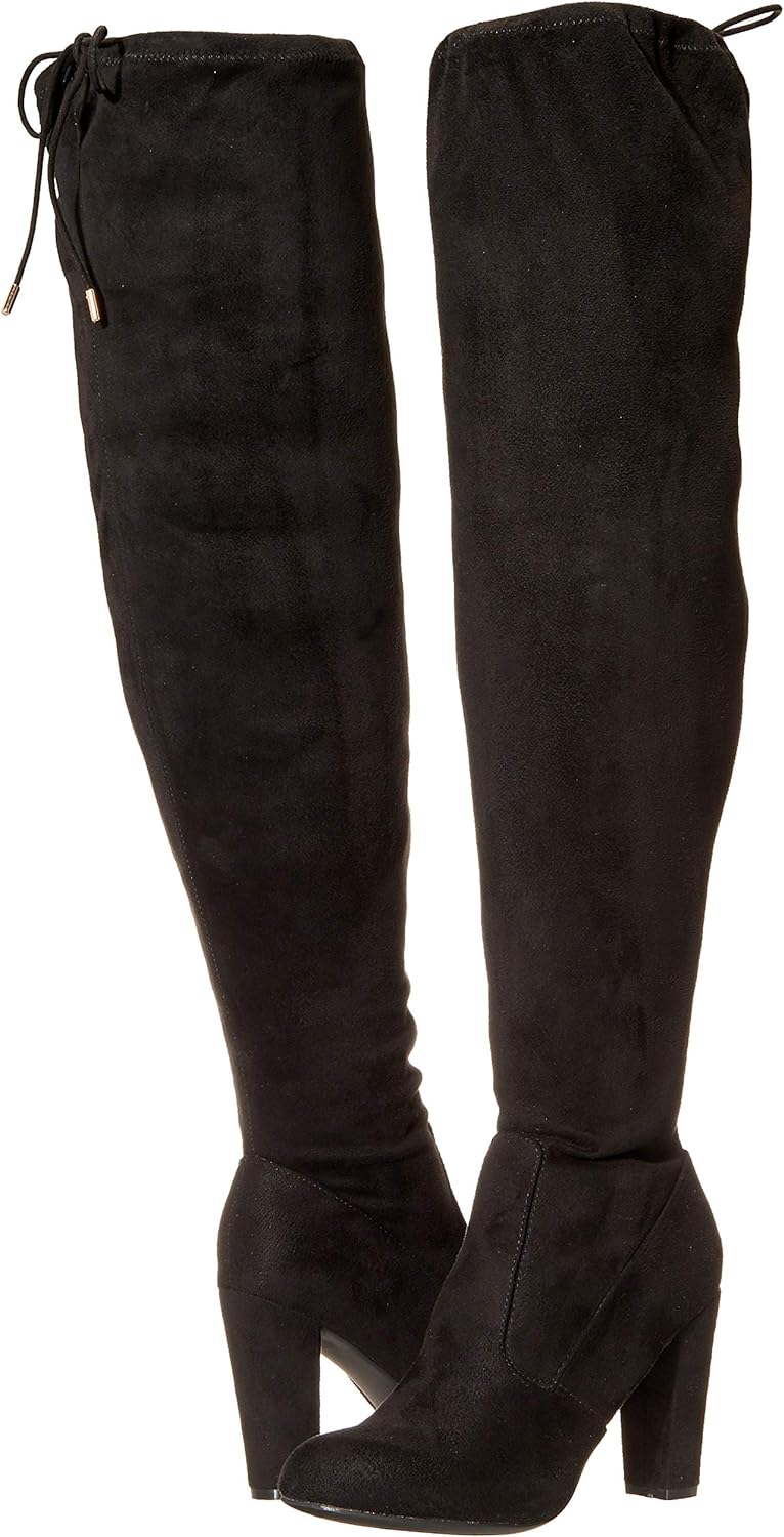 Journee Collection Women's May Wide Calf Knee Boots Color Black Size 7.5M