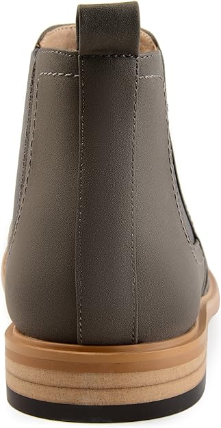 Vance Co. Men's Durant Chelsea Boot Color Gray Faux Leather Size 10M