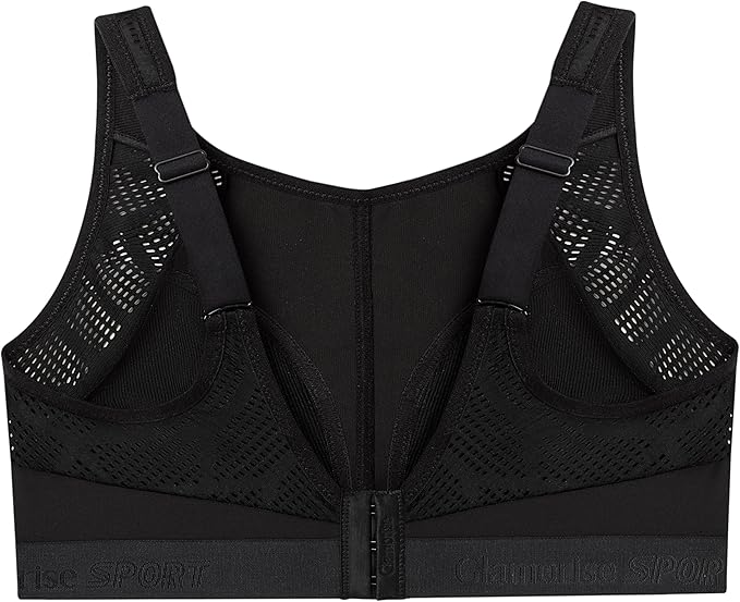 Glamorise Plus Size No-Sweat Wire Free Bra Color Black Size 46DD