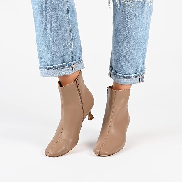 Journee Collection Women's Kelssa Comfort Foam Booties Taupe Size 5.5