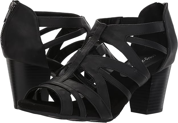 Easy Street Women's Amaze Dress Heeled Sandals Black Size 8