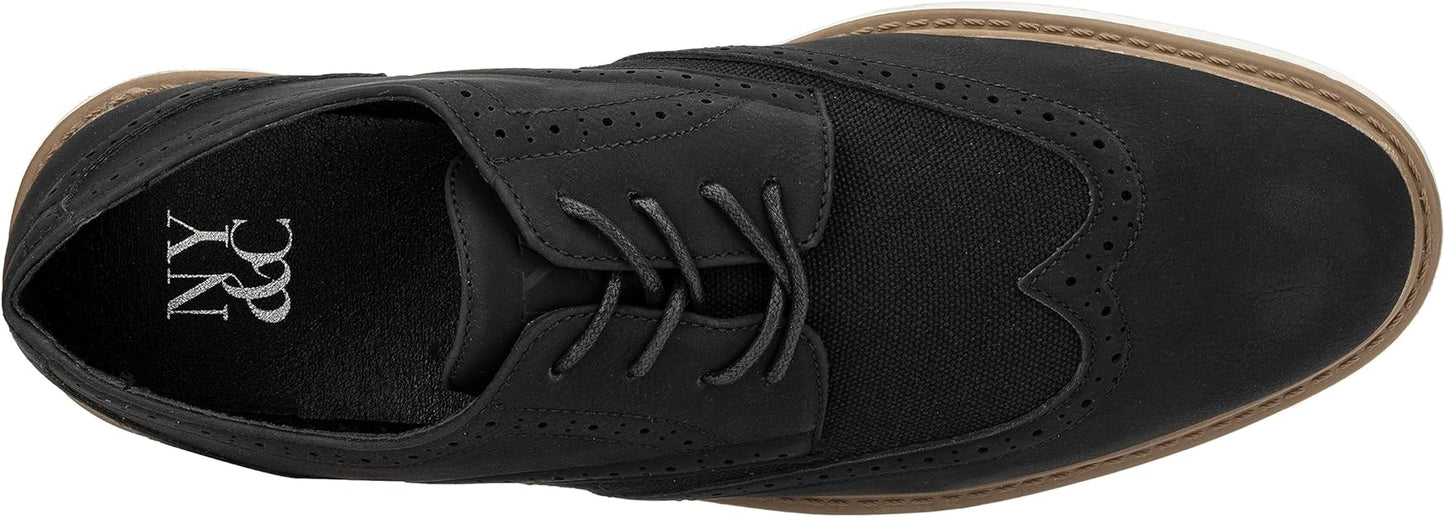 New York & Company Men's Tyler Wingtip Oxford Shoes Black Size 10