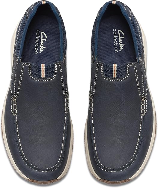 Clarks Men's Collection Sailview Step Boat Shoe Navy Nubuck Size 11.5W