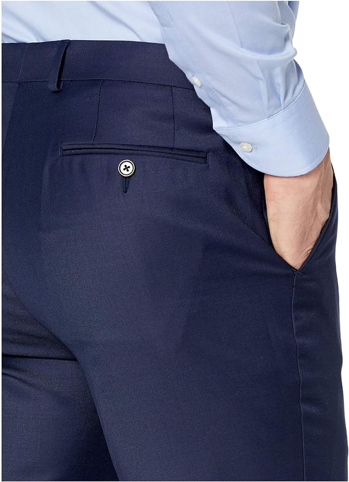 Lauren Ralph Lauren Men's Classic-Fit UltraFlex Stretch Suit Pants Color Navy Solid W38xL30