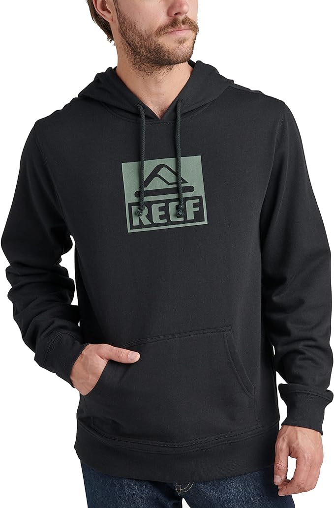 REEF Men's Legacy Fleece Hoodie Color Caviar Size M
