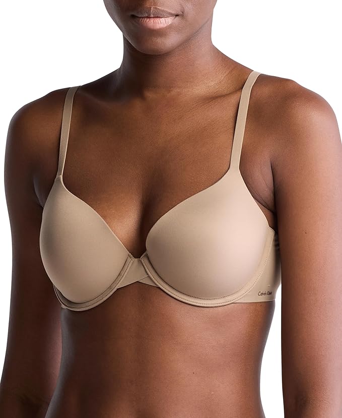 Calvin Klein Perfectly Fit Modern Lightly Lined T-Shirt Bra Rich Taupe Size 32B