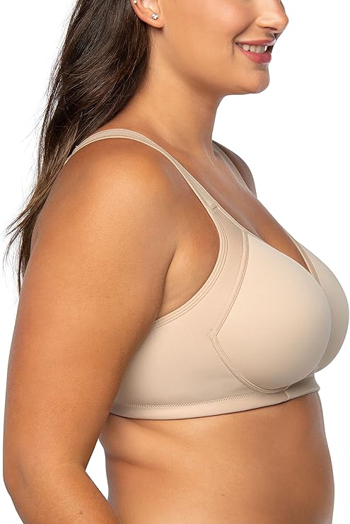 Vanity Fair Full-Figure Wireless Sports Bra Color Damask Neutral Nude Size 40D