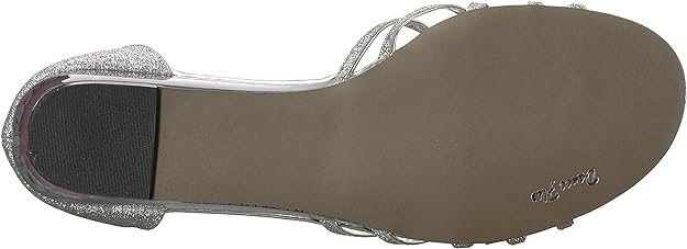 Easy Street Women's Tarrah Crossover Wedge Sandals Color Silver Glitter Size 7.5WW
