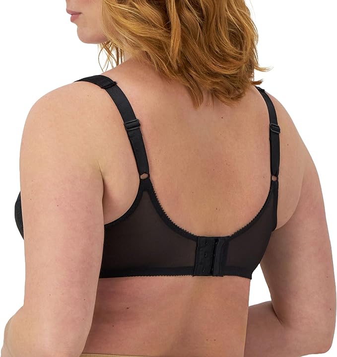 Bali Satin Tracings Minimizer Underwire Bra Black Size 36G