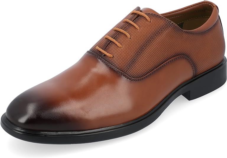 Vance Co. Men's Vincent Plain Toe Oxford Color Chestnut Size 10.5M