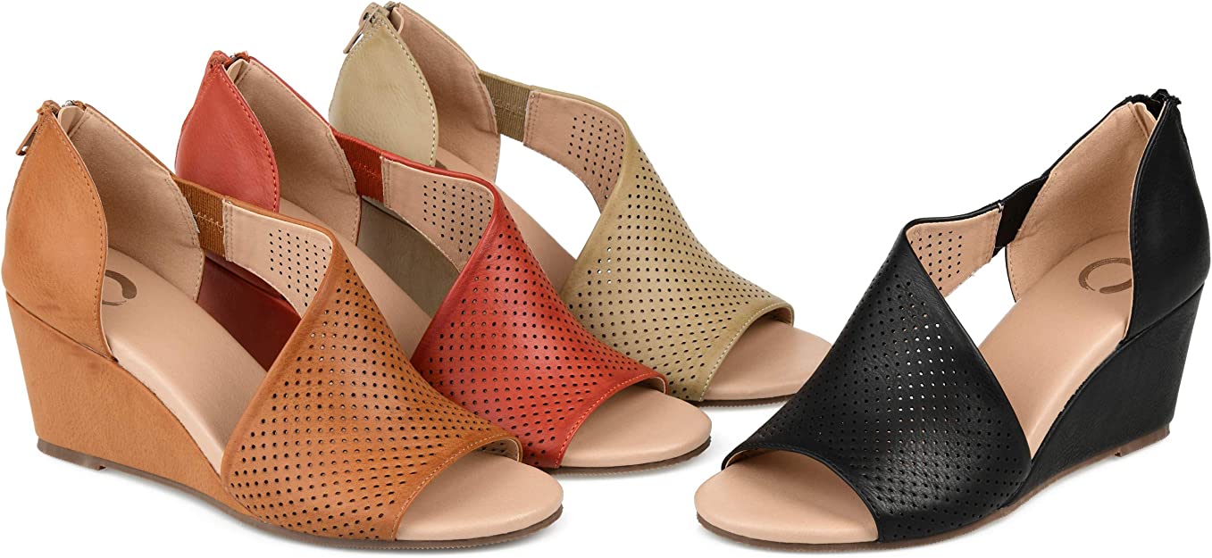 Journee Collection Women's Aretha Wedge Color Taupe Size 10M