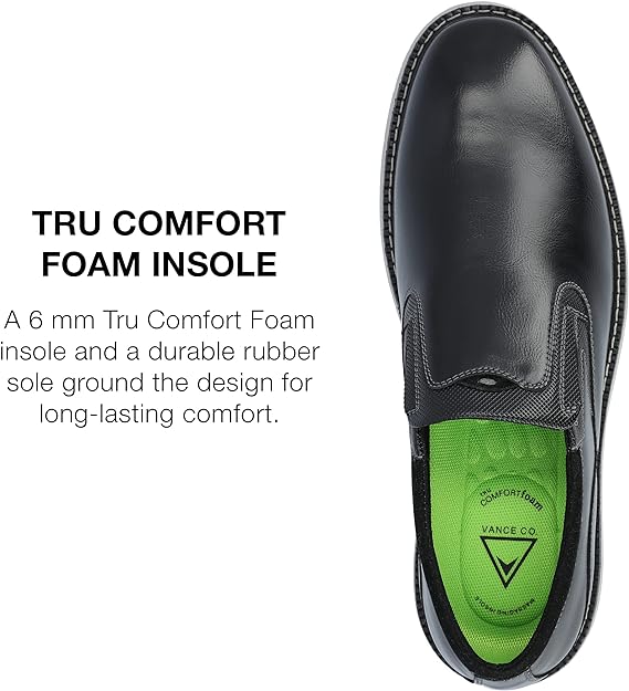 Vance Co. Men's Willis Tru Comfort Foam Round Toe Loafer Color Black Size 9.5M
