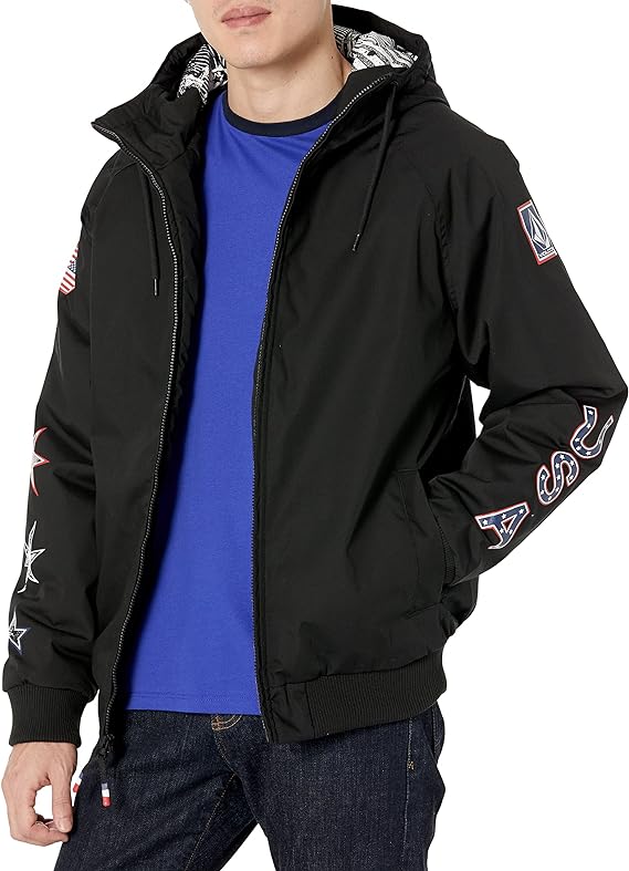 Volcom Men's USST Hernan 5k Water Resistant Heavyweight Jacket Color Black Size M