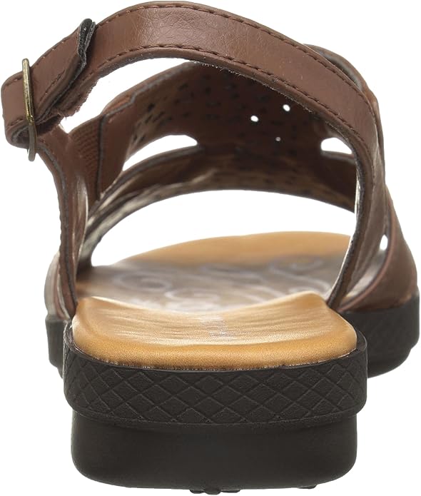 Easy Street Women's Bolt Flat Sandal Tan Size 9