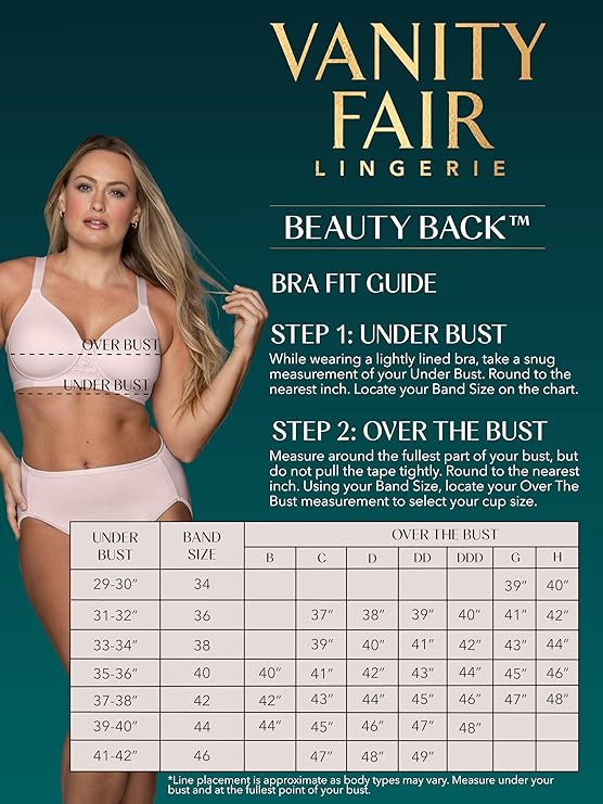 Vanity Fair Full Figure Beauty Back Smoothing Bra Cappuccino Size 40D