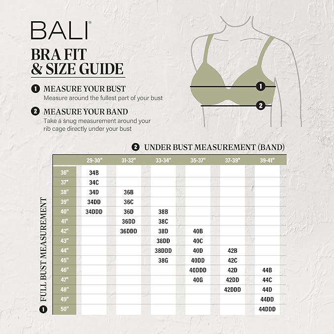 Bali One Smooth U Ultra Light Minimizer Underwire Bra White Size 36C