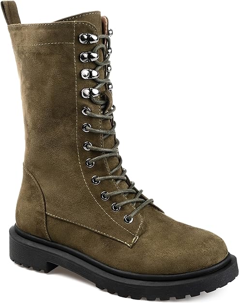 Journee Collection Women's Cadee Tru Comfort Zip Block Heel Booties Color Green Size 9M