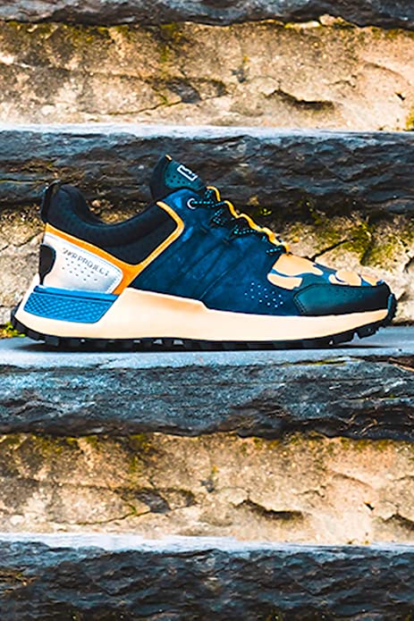 SNKR PROJECT Men’s Duane Sneaker Color Navy Yellow Size 10.5M