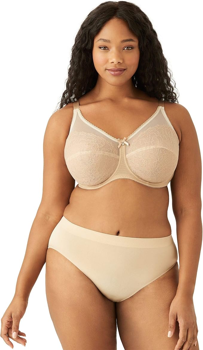 Wacoal Retro Chic Full-Figure Underwire Bra Toast Nude Size 34C