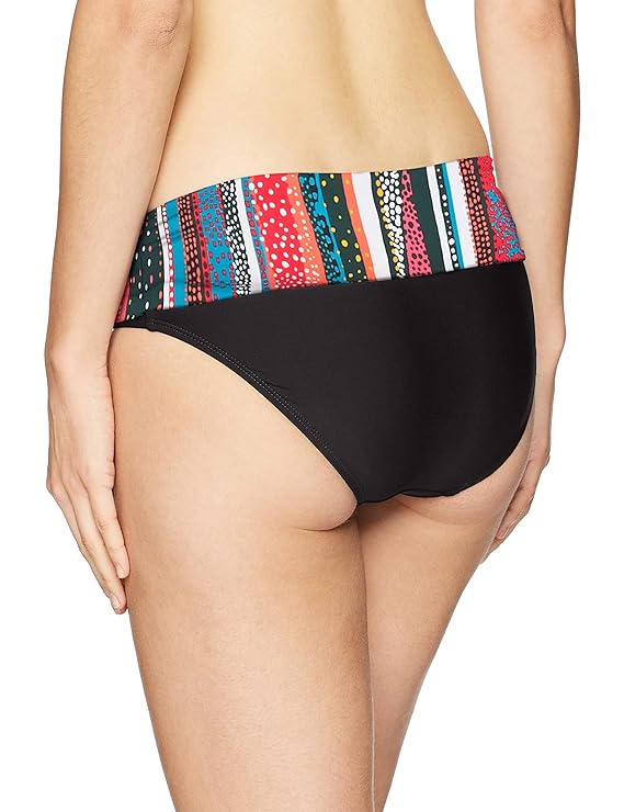 Anne Cole Women's Printed Foldover Bikini Bottoms Color Black Size XS