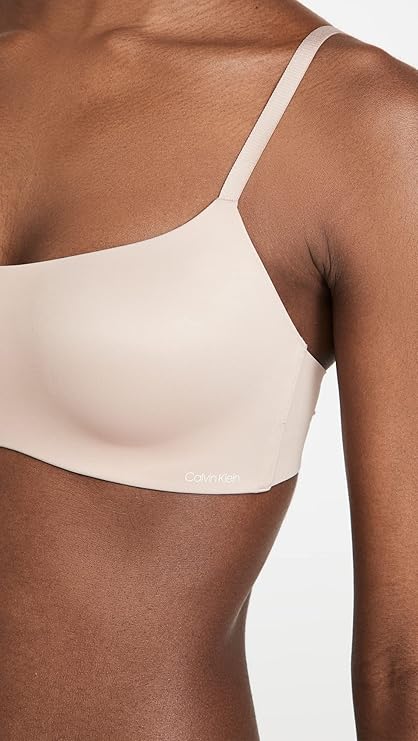 Calvin Klein Liquid Touch Lightly Lined Scoop Neck Bra Honey Almond Nude Size 34C