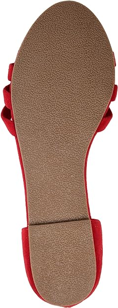Journee Collection Women's Gildie Open-Toe Ankle Cuff Flat Color Red Size 12M