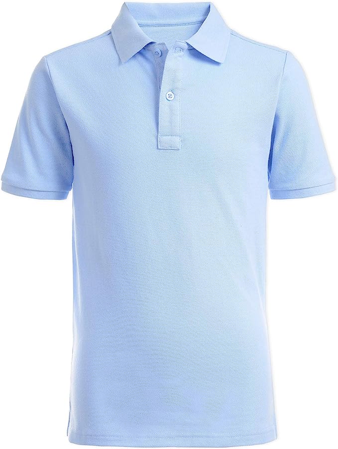 Nautica School Uniform Short Sleeve Polo Shirt Color Lt Blue Size XL (18-20)
