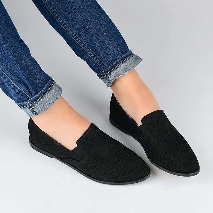 Journee Collection Women's Lucie Slip On Almond Toe Loafer Flats Color Blue Size 7M
