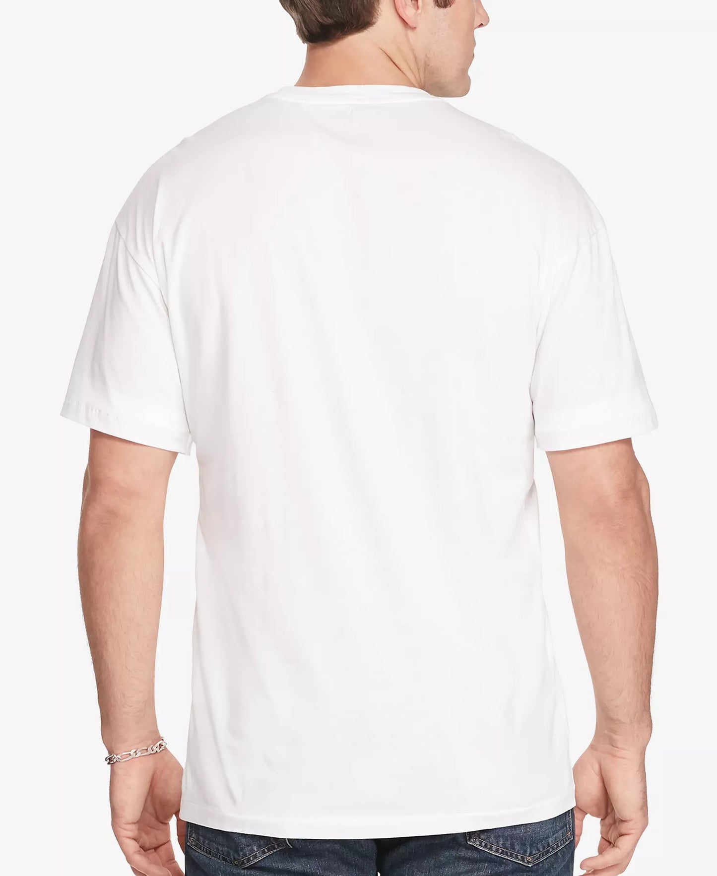 Polo Ralph Lauren Men's Big & Tall Solid Pocket Crew-Neck T-Shirt  White Size 2XB
