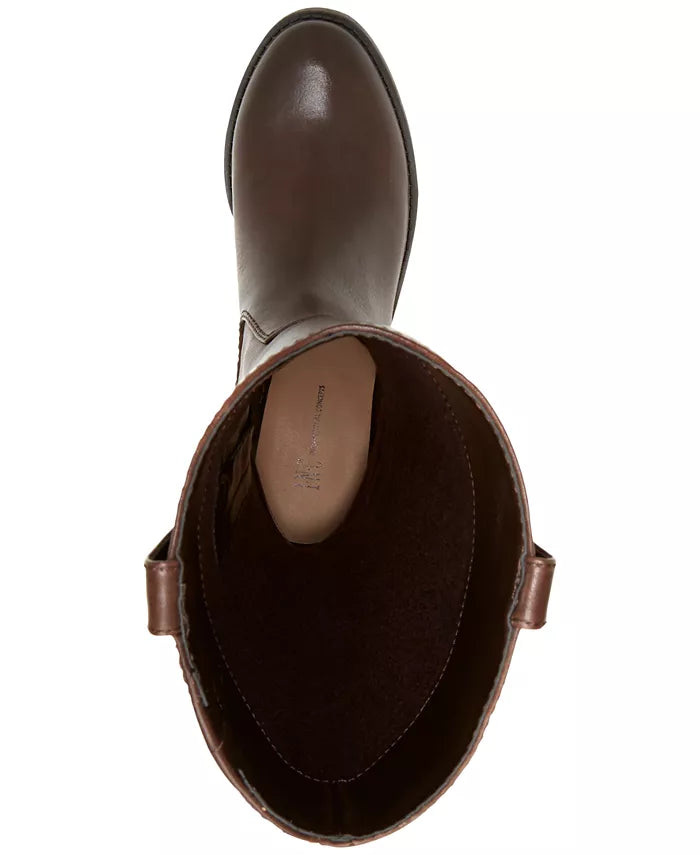 INC International Concepts Fawne Leather Closed Toe Boots Color Chocolate Size 6M