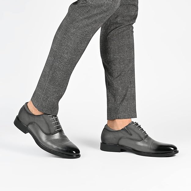 Vance Co. Men's Vincent Plain Toe Oxford Color Chestnut Size 10.5M