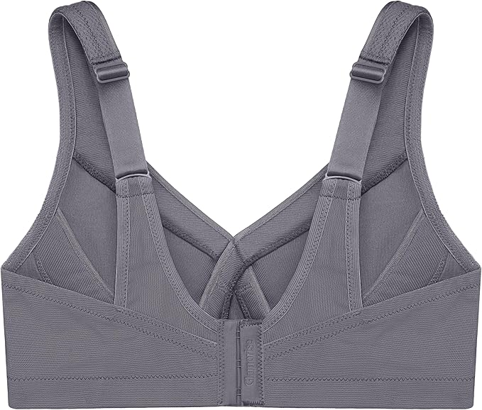Glamorise Plus Size MagicLift Seamless Sports Wirefree Bra Charcoal Gray Size 36DD